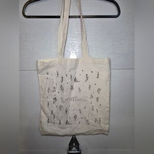 Smallable Cream Tote Bag with Artistic Design